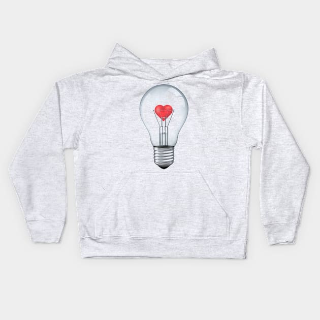 Lamp-heart Kids Hoodie by igorkalatay